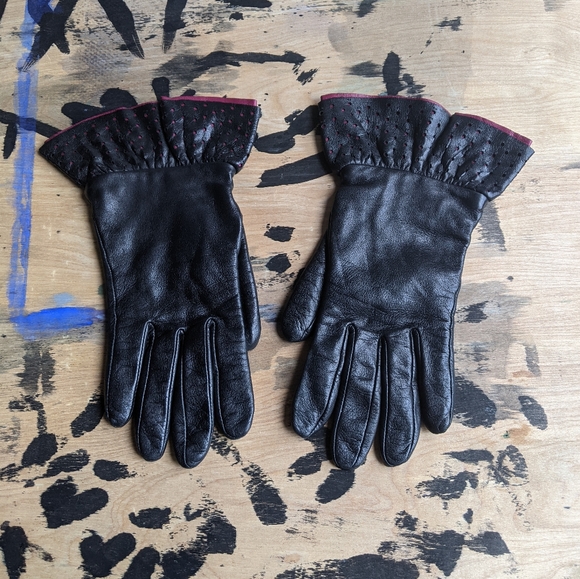 Leather gloves - 6 1/2 - Picture 4 of 10